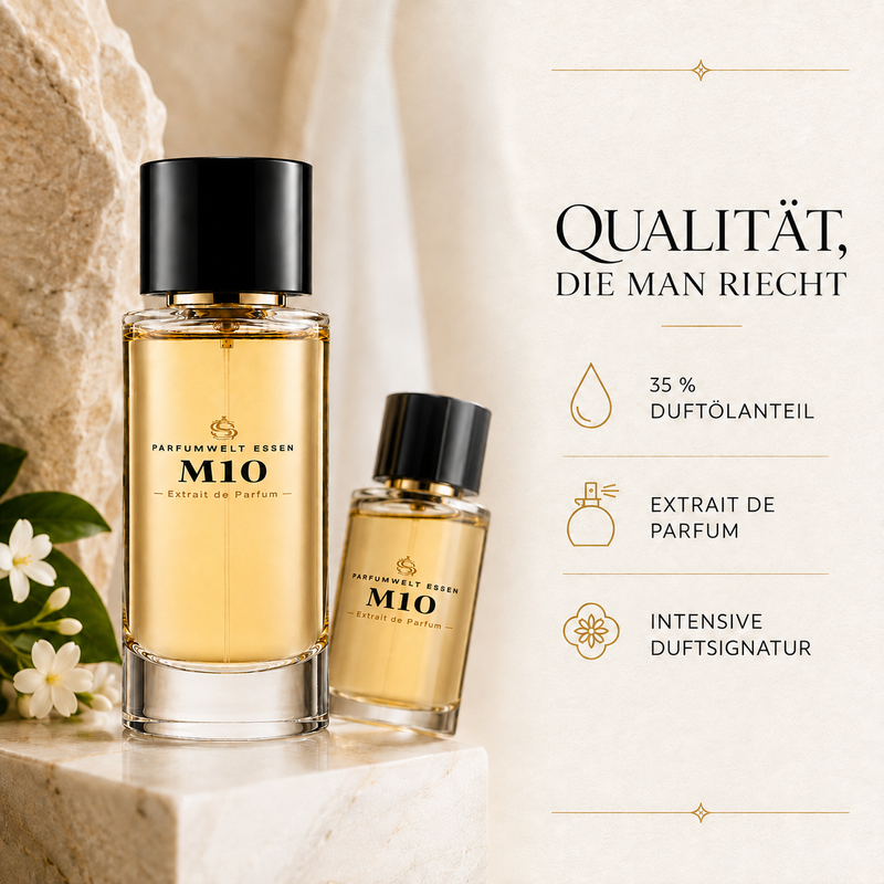 PWE-Zusatz 2/4 – Qualität, die man riecht: 35 % Duftölanteil, Extrait de Parfum, intensive Duftsignatur